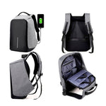 Mochila backpack antirrobo, impermeable con USB para conectar tu powerbank